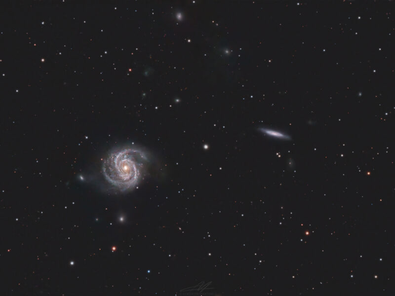 M100 Une galaxie spirale entourée de nombreuses autres galaxies
