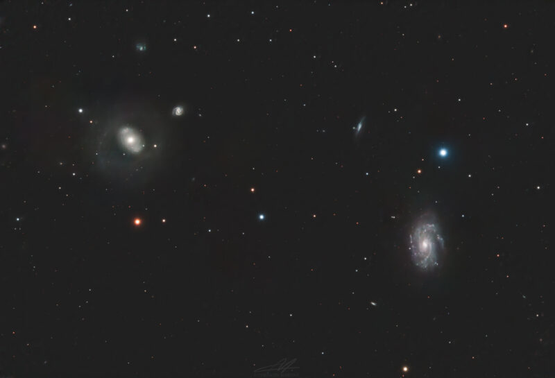 NGC 4151 et NGC 4145 Deux galaxies spilrales